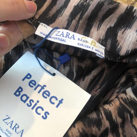 nwt zara leopard swing blouse small - Picture 3 of 3